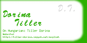 dorina tiller business card